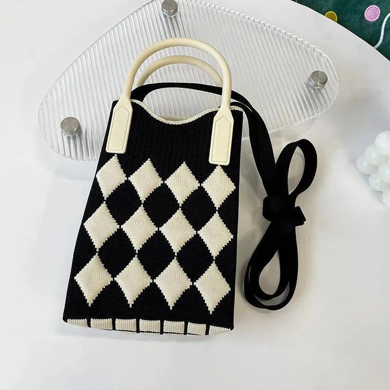 Love Mini Knit Shoulder Crossbody Bag - Bellarte Enchanté Love Mini Knit Shoulder Crossbody Bag
